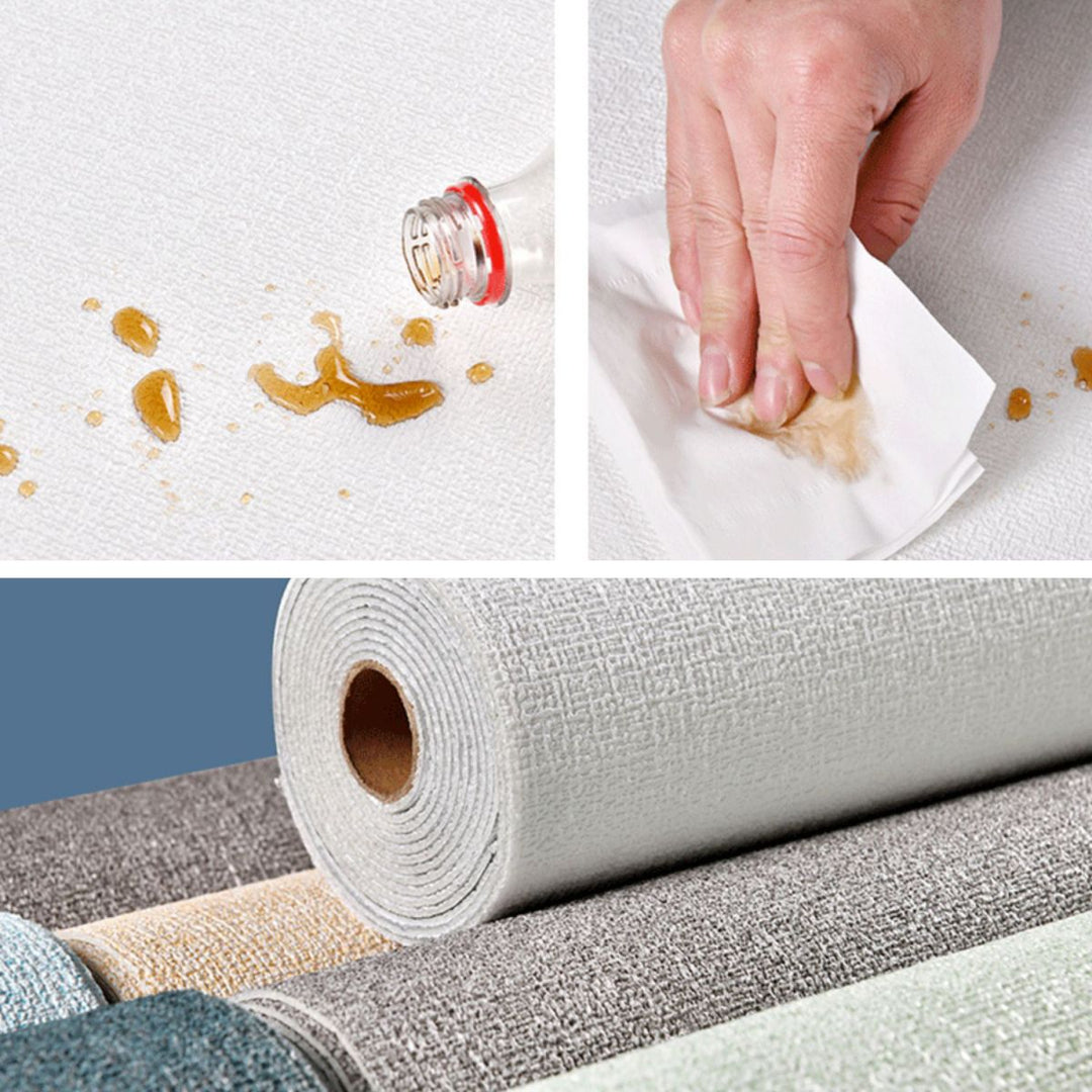 Lisslune | Modern Pearl Wainscoting Flax Wall Access Panel Self-Adhesive Wall Panels