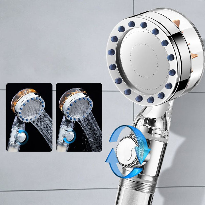 Lisslune | Contemporary Handheld Supercharged Showerhead Round Turbo Spray Head