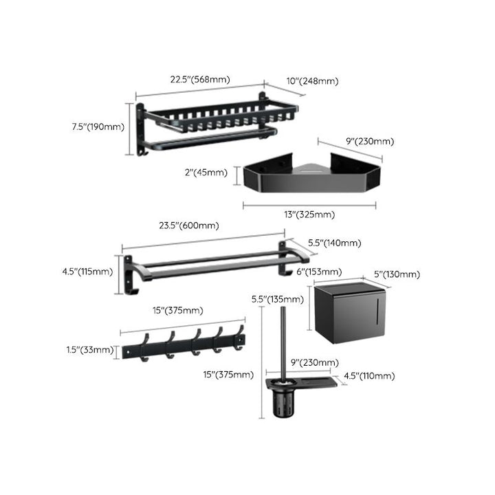 Lisslune | Traditional black bathroom accessories individually or in a set