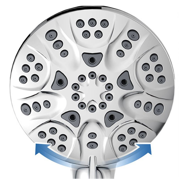 Lisslune | Contemporary Shower Combo Dual Shower Head Chrome Ceiling Mounted Round Shower Head