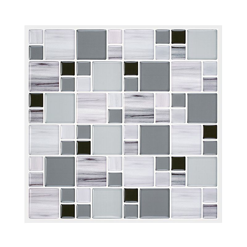 Lisslune | Wall tiles paste wallpaper Floral check pattern wallpaper tile