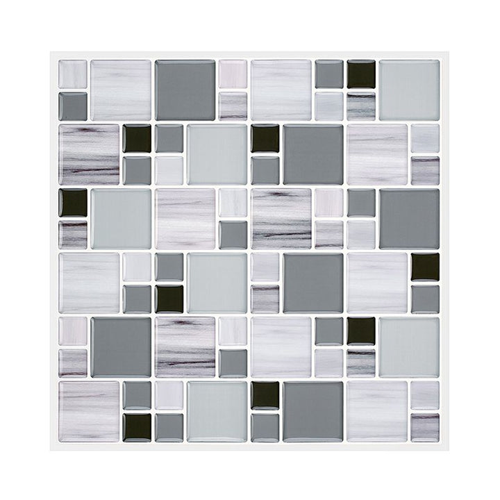 Lisslune | Wall tiles paste wallpaper Floral check pattern wallpaper tile