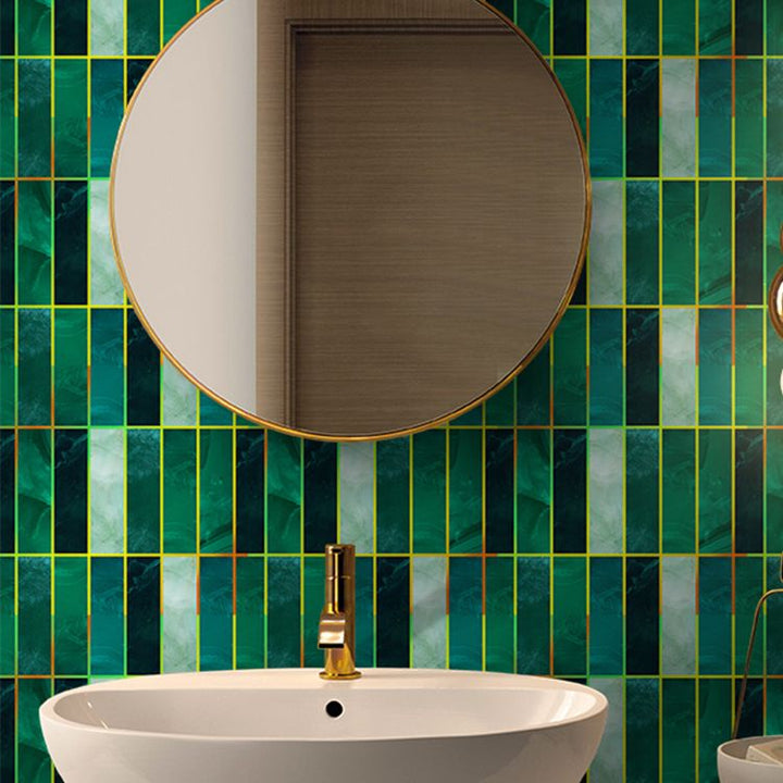 Lisslune | Polygon Peel and Stick Splash Guard Tile PVC Mosaic Peel and Stick Tile for the Kitchen