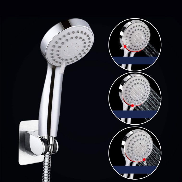Lisslune | 4-Setting Silver Shower Set Hidden Wall Mount Holder Tee with Socket