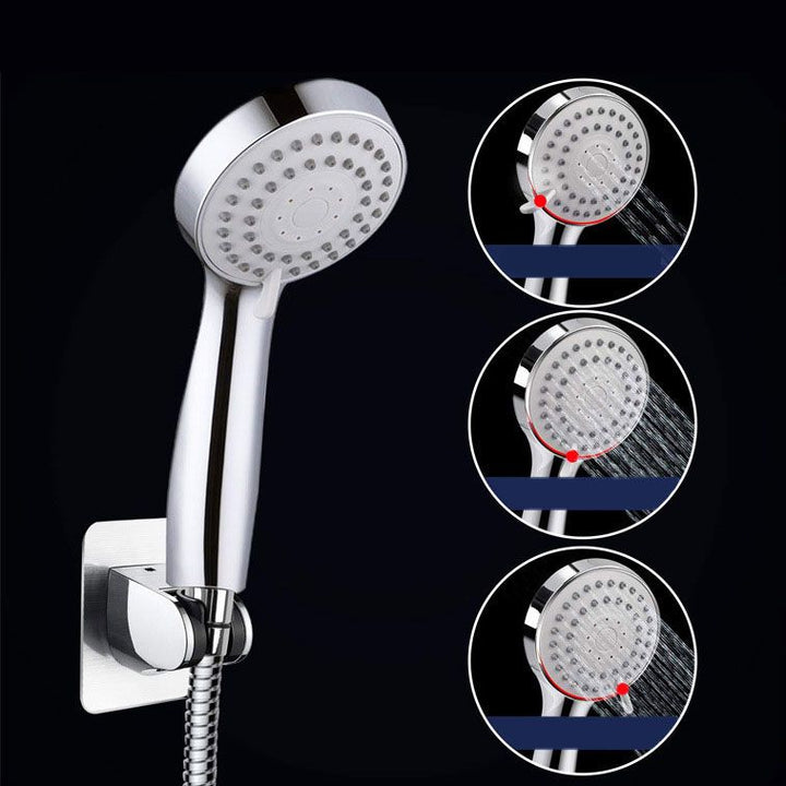 Lisslune | 4-Setting Silver Shower Set Hidden Wall Mount Holder Tee with Socket