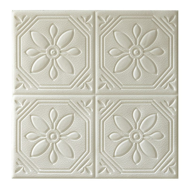 Lisslune | Modern Wall Panel Floral 3D Print Peel and Stick Waterproof Wall Panels