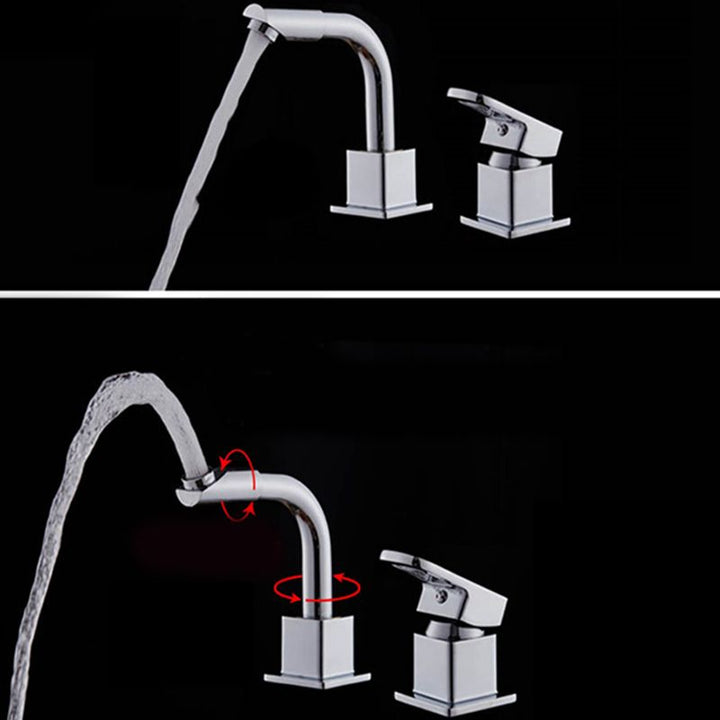 Lisslune | Chrome Bath Faucet Trim with Lever Handle Deck Mounted Bathtub Faucet