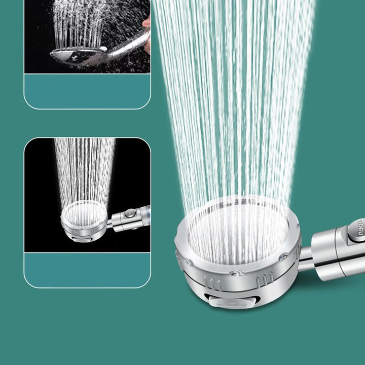 Lisslune | Bathroom Shower Head Brass Round Filter Shower Head with Hose