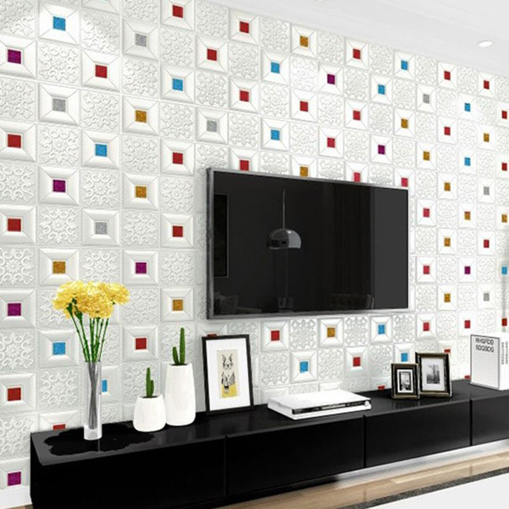 Lisslune | Modern wall covering foam 3D embossed peel and stick wall panel