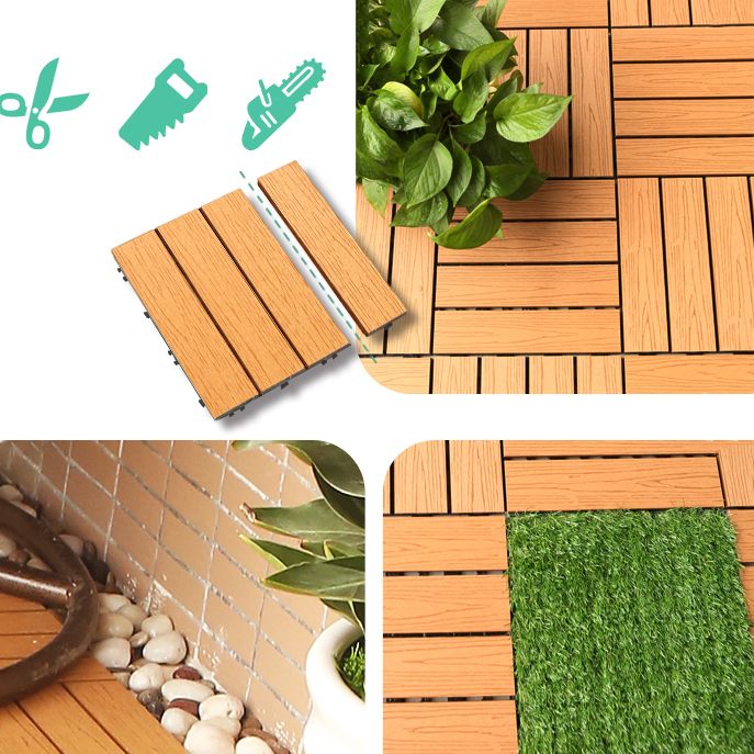 Lisslune | Composite deck tile Solid Color Waterproof Patio Floor Tile