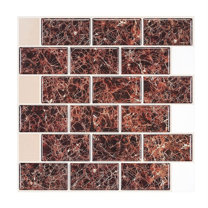 Lisslune | Pattern Matte Color Stone Peel and Stick Mosaic Tile Peel and Stick Tile Set of 2