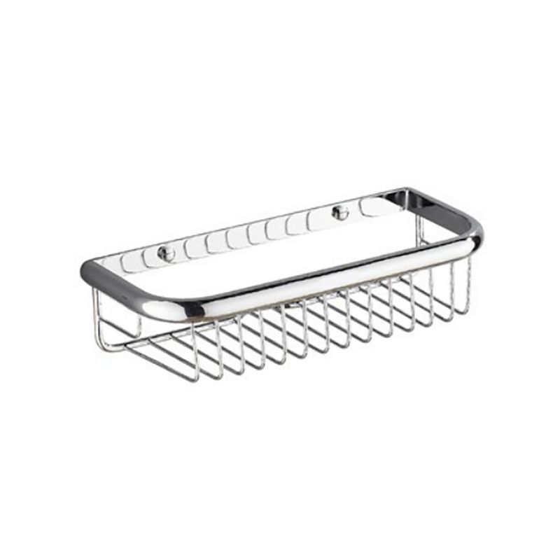 Lisslune | Polished Chrome Modern Bathroom Accessory Set Silver Towel Holder/Bath Shelf