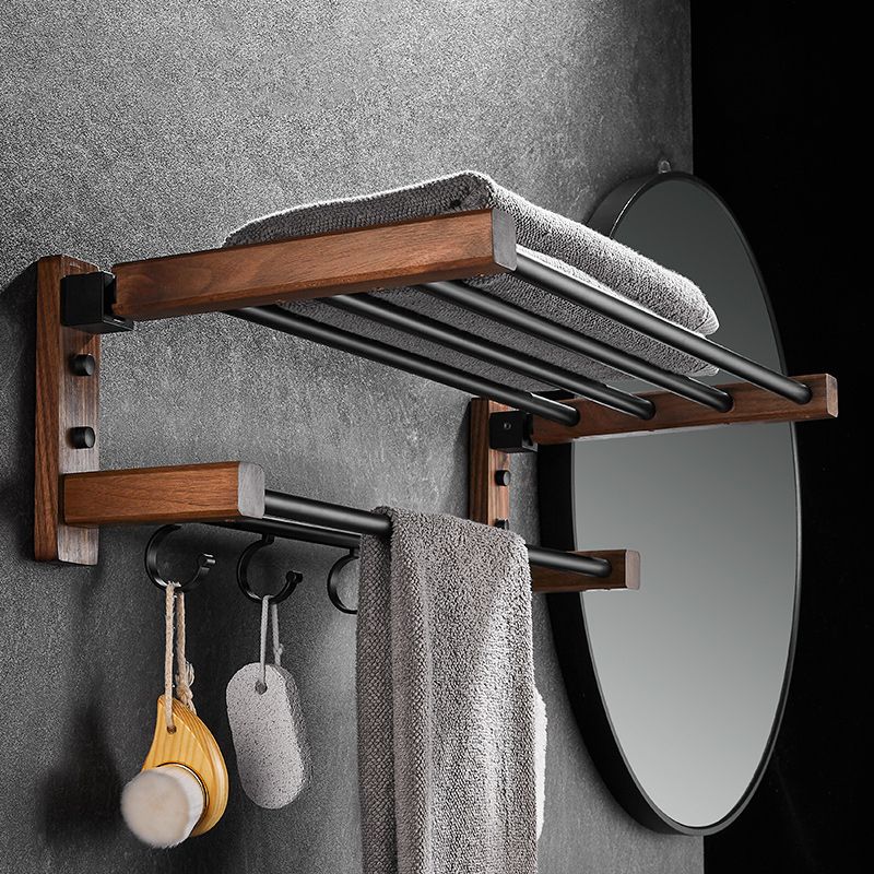 Lisslune | 7-piece bathroom accessory set wood and metal bathroom accessory hardware set