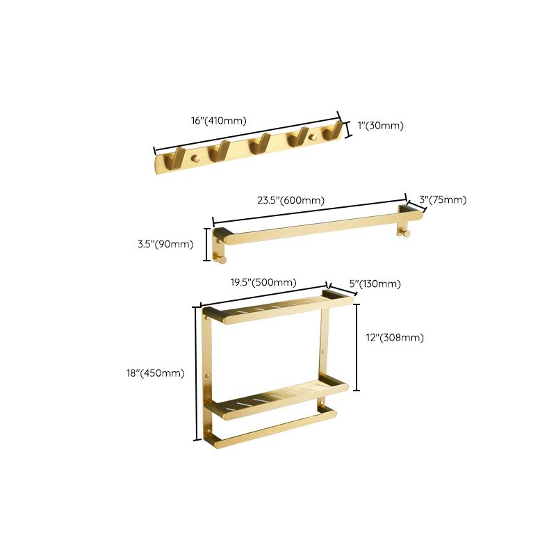 Lisslune | Traditional Bathroom Accessory Hardware Set Gold Bathroom Accessory Set