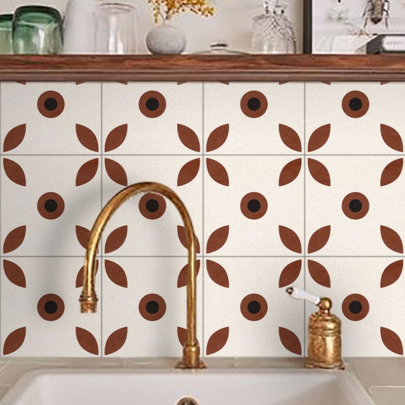 Lisslune | Indoor Vinyl Flooring Floral Pattern Peel and Stick Waterproof Square Vinyl Floor