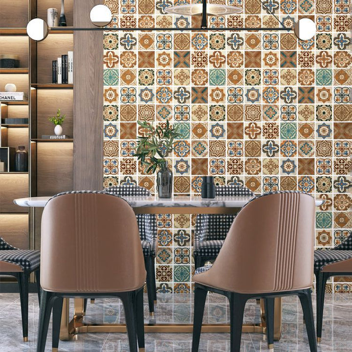 Lisslune | Multi-Tonal Style Vinyl Plank Flooring Peel and Stick Porcelain Tile Look PVC Flooring