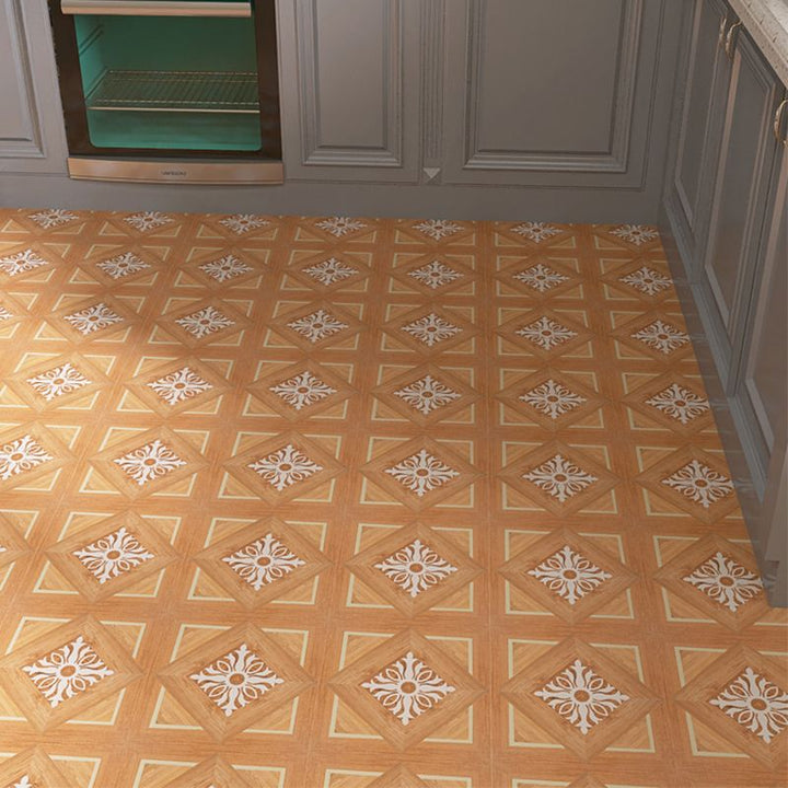 Lisslune | Fancy PVC Vinyl Floor Peel and Stick Geometrically Printed Vinyl Plank Floor