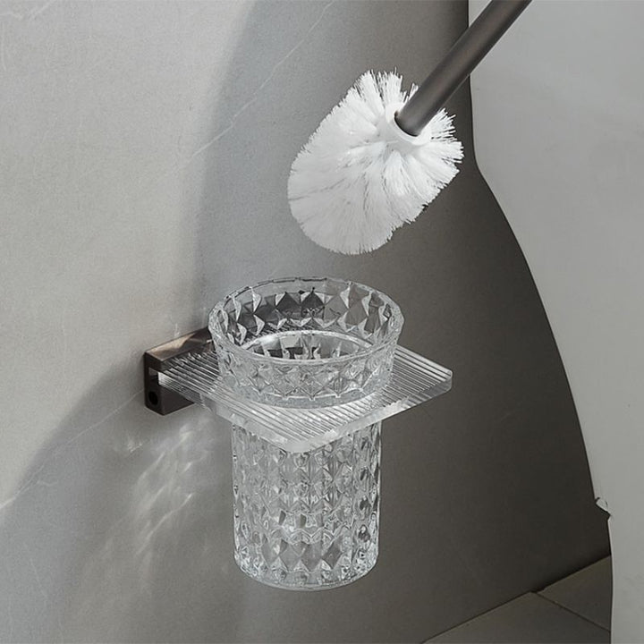 Lisslune | Modern Bathroom Set Gray Towel Rack Bathroom Shelf Bathroom Accessories Set
