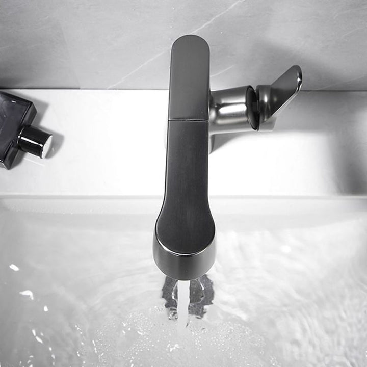 Lisslune | 1-Handle Brush Nickel Widespread Faucet Single Hole Bathroom Vessel Faucet with Brass
