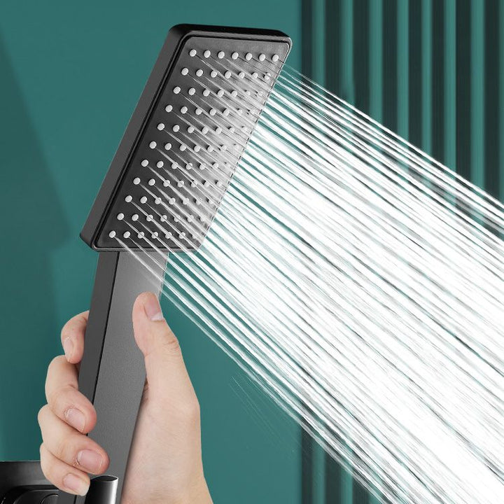 Lisslune | Contemporary Handheld Supercharged Shower Head Square Turbo Spray Head
