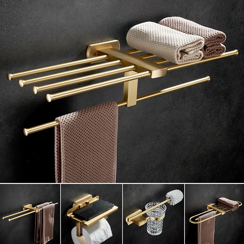 Lisslune | Traditional Golden Bath Accessories Set Brass Bathroom Accessories Kit