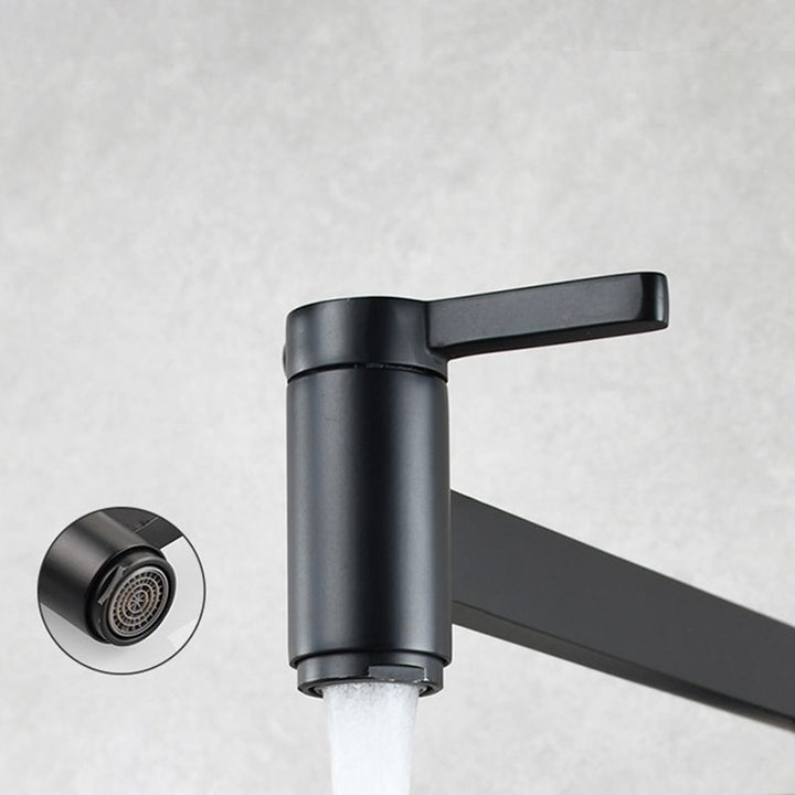 Lisslune | 1-handle brushed nickel widespread faucet 1 hole wall-mounted bathroom faucet with brass
