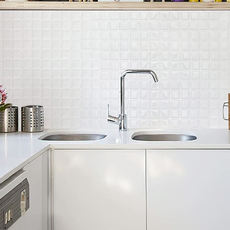 Lisslune | White subway tiles waterproof peel & stick tile for kitchen backsplash