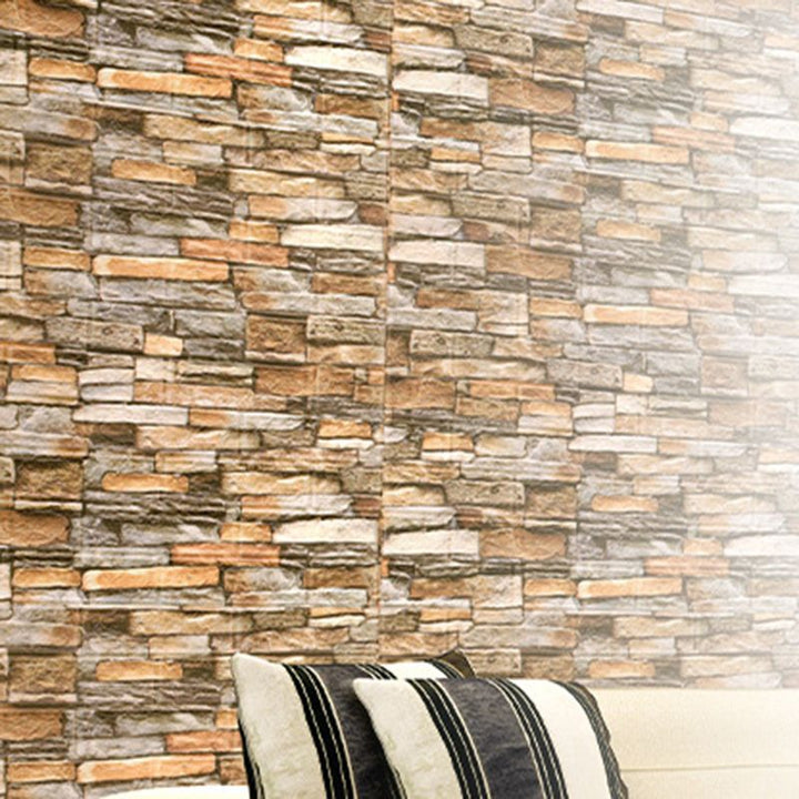 Lisslune | Country House Wall Plank 3D Brick Bathroom Living Room Wall Panels Set of 2