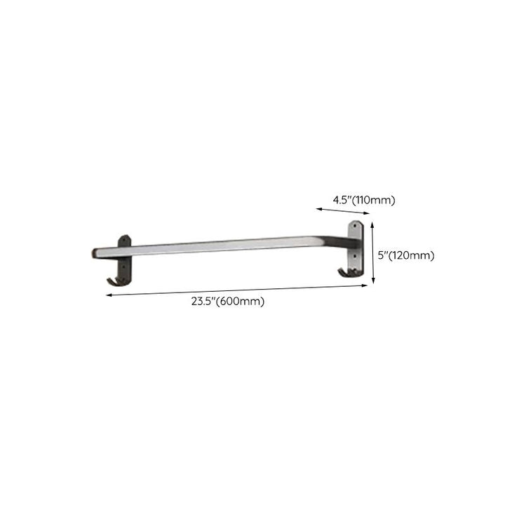 Lisslune | Modern gray aluminum bathroom accessories set
