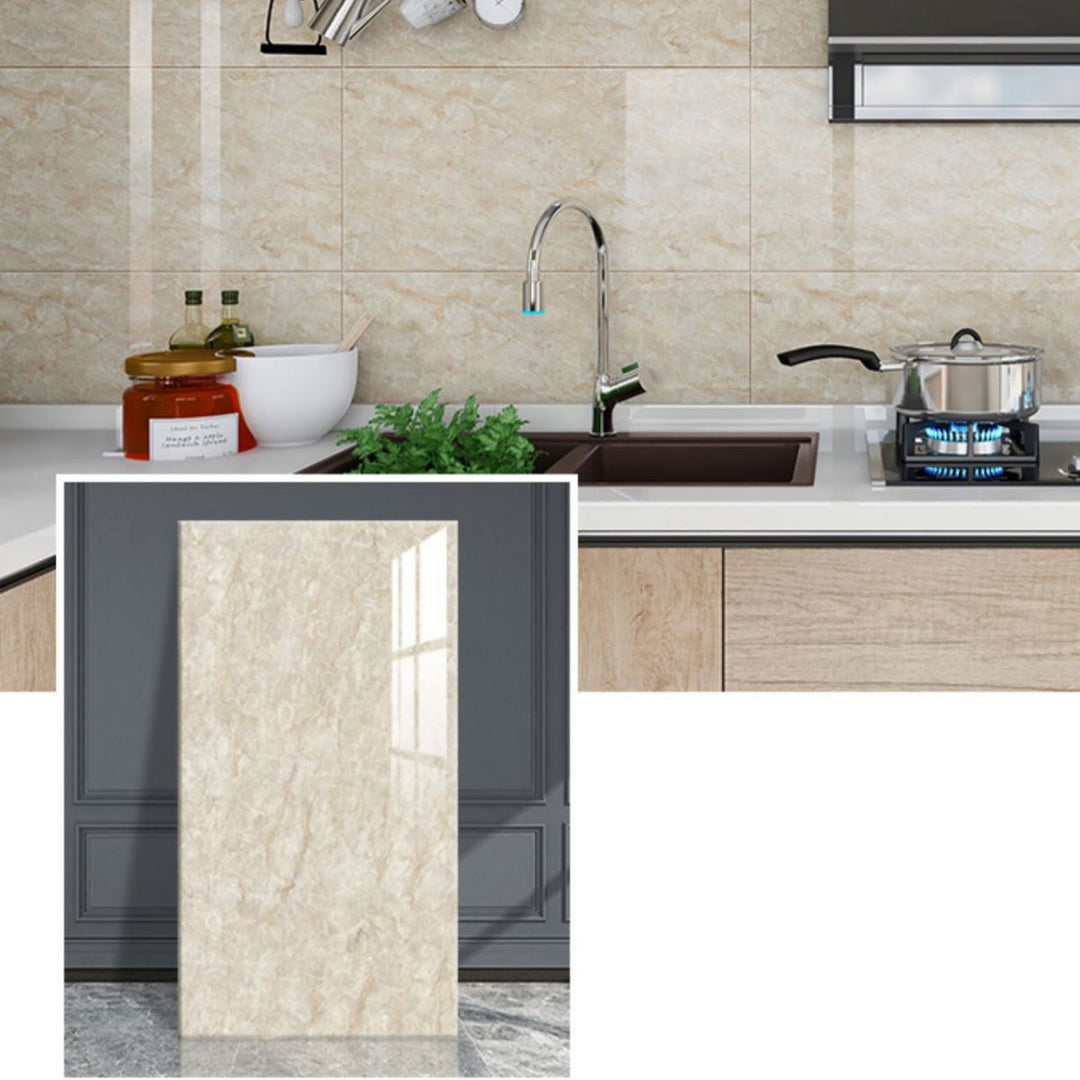 Lisslune | Field tile wallpaper plastic waterproof peel and stick back wall with rectangular shape