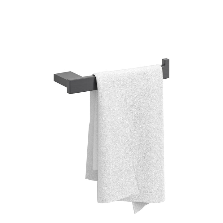 Lisslune | Gray contemporary bathroom accessory set Brushed gray bathroom shelf/paper holder/towel bar