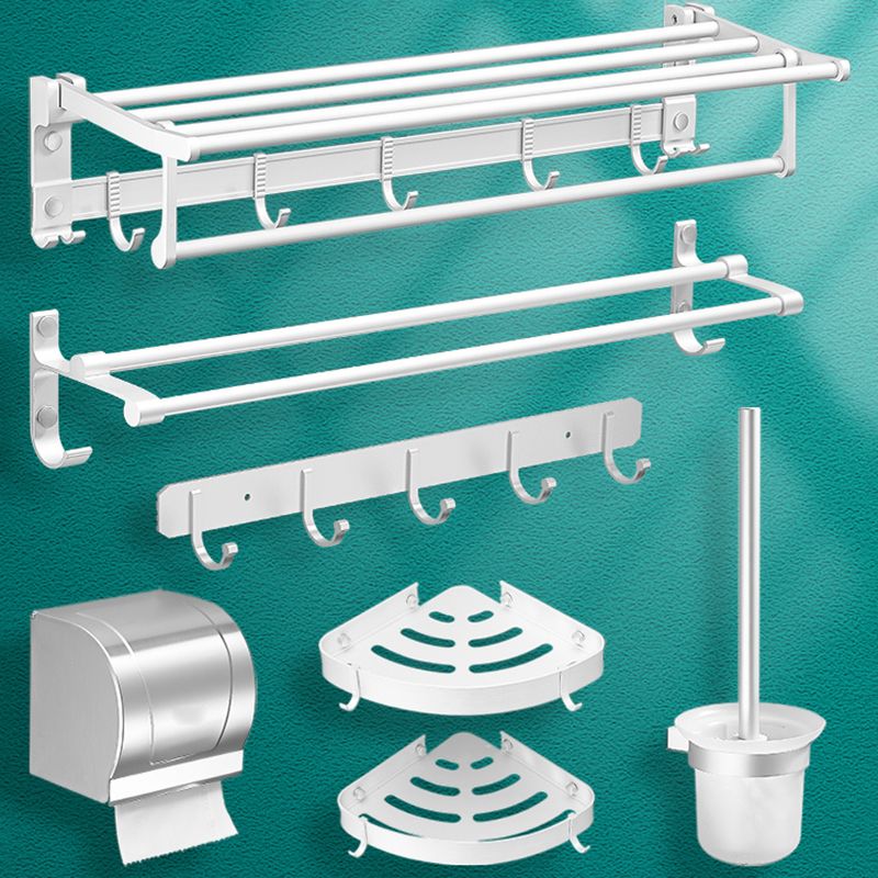 Lisslune | Modern Bathroom Accessories Hardware Set White Metal Bathroom Accessories Kit