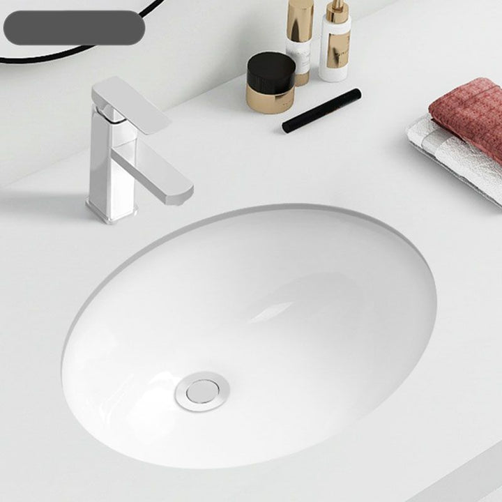 Lisslune | Modern Oval Wash Stand Ceramic Table Installation Sink Bathroom
