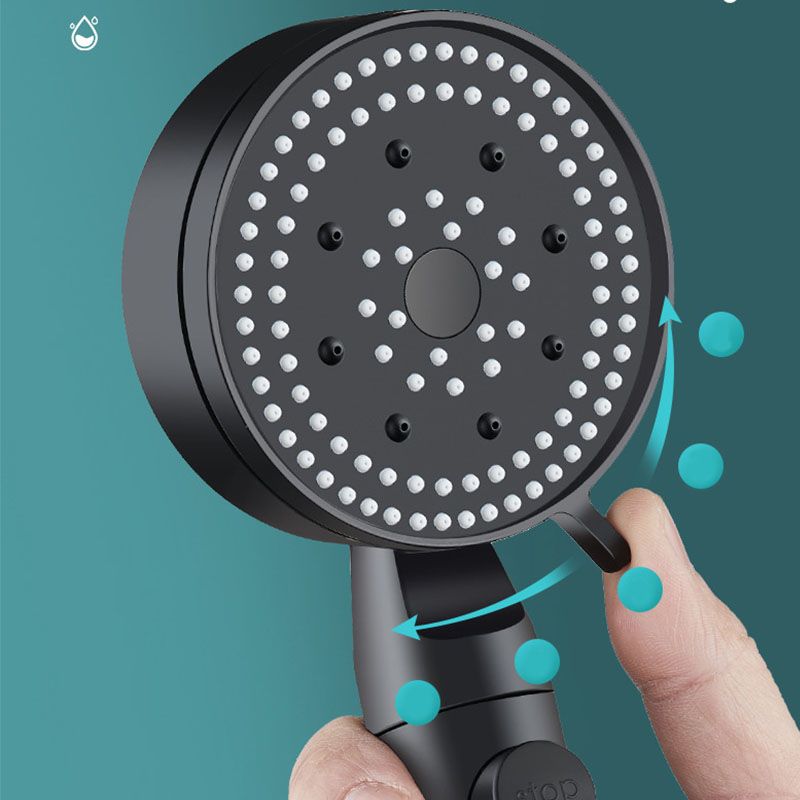 Lisslune | Metal Black Shower Head Self-Cleaning Standard Round Hand Shower