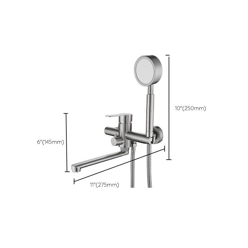 Lisslune | Bathroom Bathtub Faucet Lever Handheld Shower Bathtub Faucet