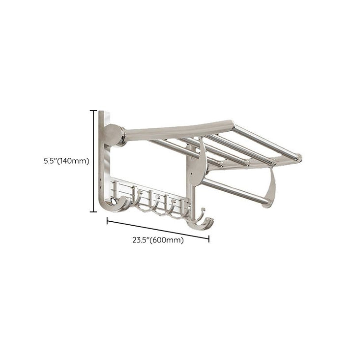Lisslune | Modern Polished Chrome Bathroom Accessory Set Bathroom Shelf/Towel Holder/Paper Holder included