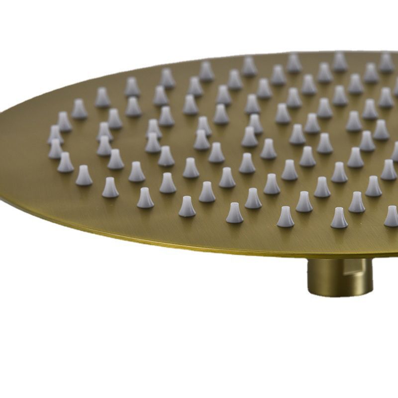 Lisslune | Polished brass round fixed shower head stainless steel wall mounted shower head
