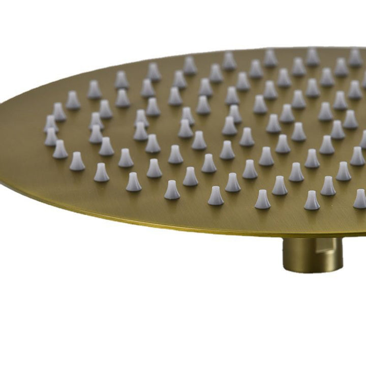 Lisslune | Polished brass round fixed shower head stainless steel wall mounted shower head