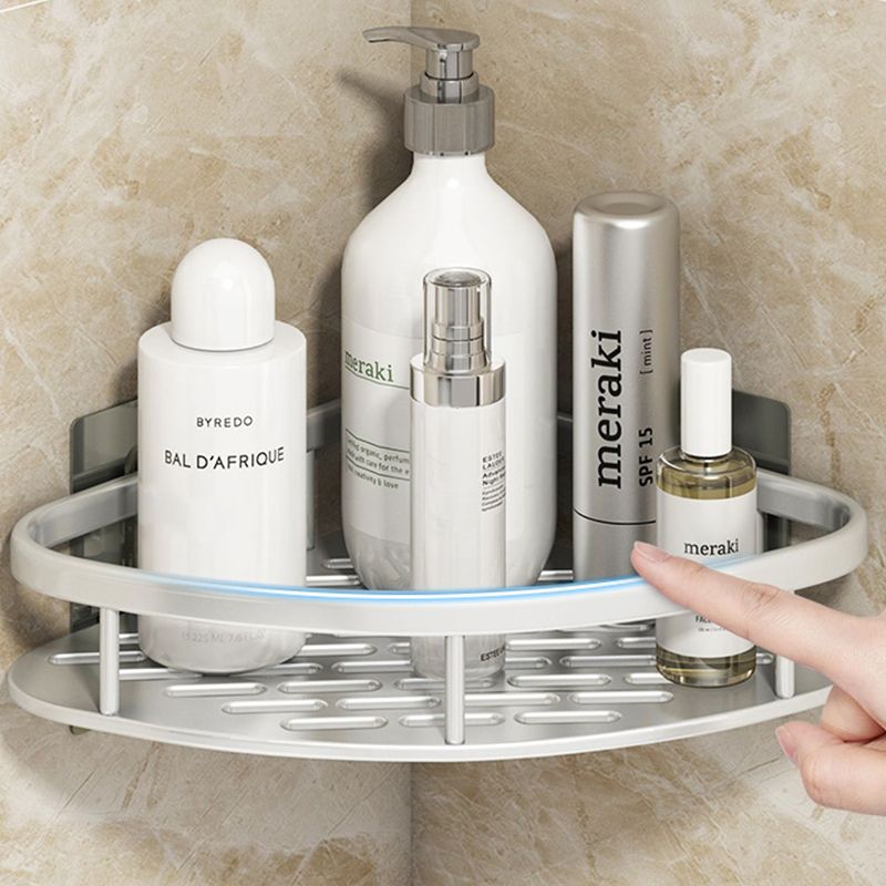 Lisslune | Silver/Black Bathroom Accessories Set Modern 1/2/3 - Piece Bathroom Shelf