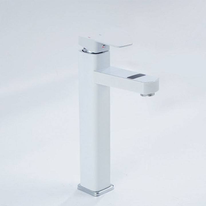 Lisslune | Contemporary Sink Faucet Digital Display Monochrome Low Arc Sink Bathroom Sink