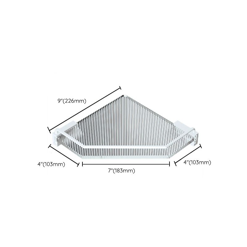 Lisslune | White Bathroom Accessory Set Metal & Acrylic Bathroom Set with Bath Shelf/Towel Hooks