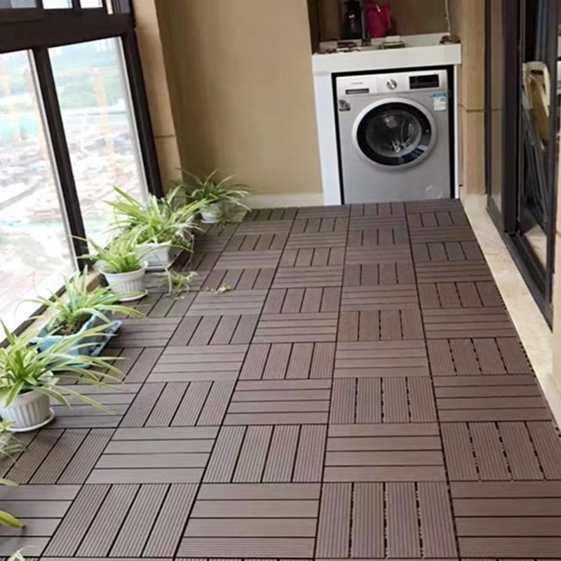 Lisslune | Waterproof Decking Board Strips Composite Square Outdoor Decking Tile Terrace