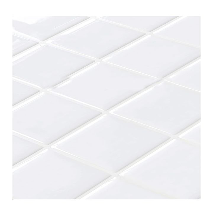 Lisslune | White Mosaic Peel & Stick Tile Waterproof Kitchen Backsplash Wallpaper