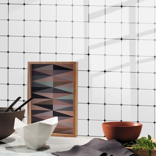 Lisslune | Quadrat Peel and Stick Back Wall Tile PVC Peel and Stick Tile for the Kitchen