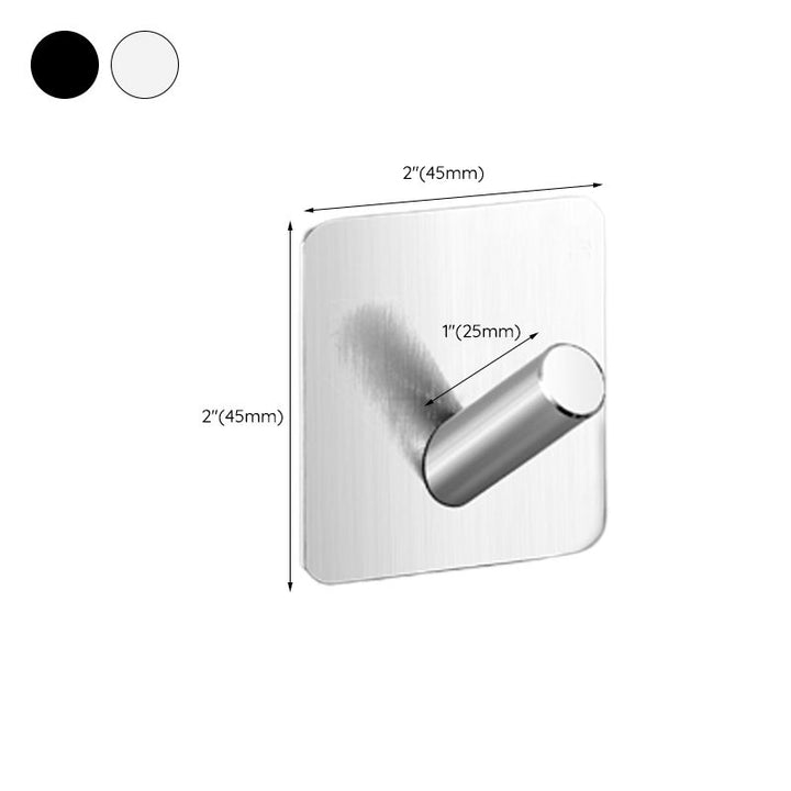 Lisslune | Modern Bathroom Hardware Set made of Stainless Steel Brushed Chrome Towel Bar/Ring & Bathrobe Hook