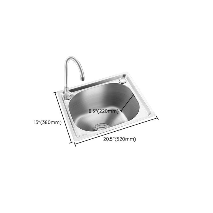 Lisslune | Modern Bar Prep Mirror Stainless Steel with Faucet Workstation Rack