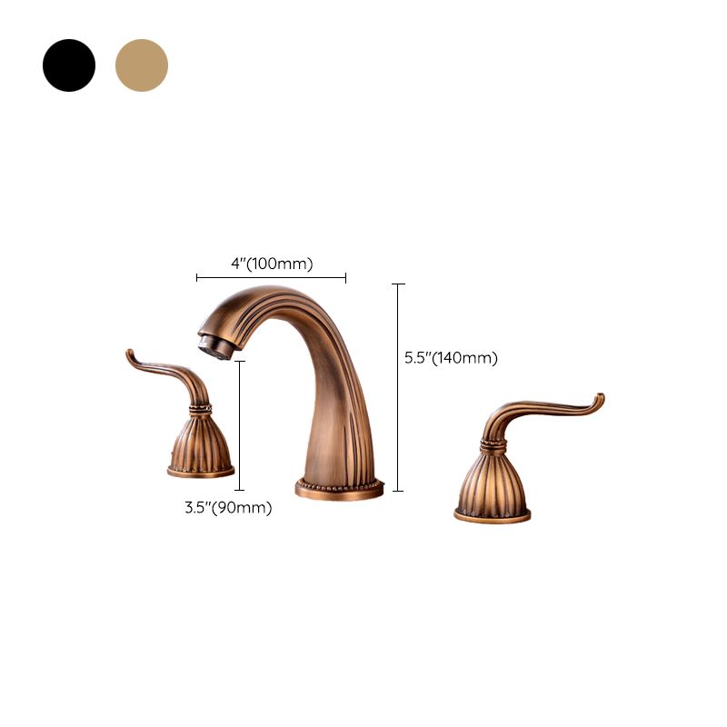 Lisslune | Widespread bathroom faucet 3 holes round sink faucet