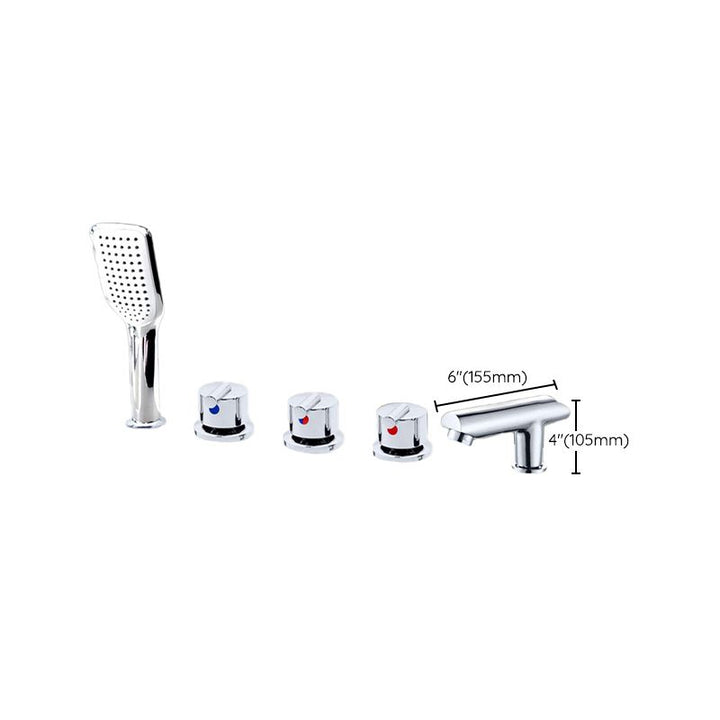 Lisslune | Contemporary Style Bathroom Faucet Metal Deck Mounted Bathroom Faucet