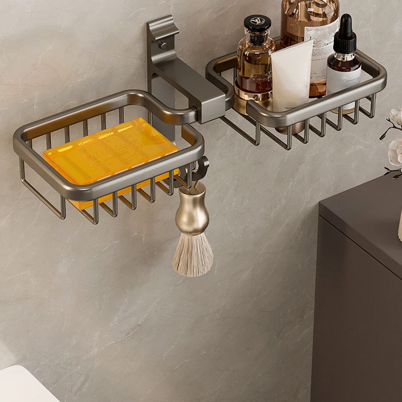 Lisslune | Modern Bathroom Accessories Set Bathroom Shelf Black/Silver/Gray Bathroom Accessories Set