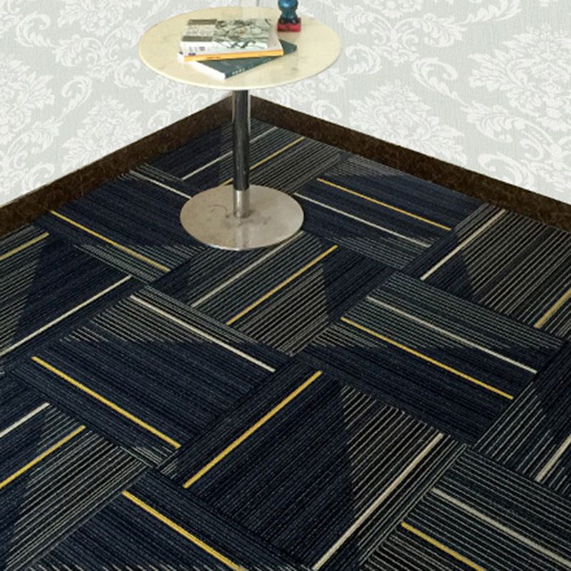Lisslune | Dark Color Level Loop Carpet Tile Non-Slip Self-Adhesive Indoor Office Carpet Tiles